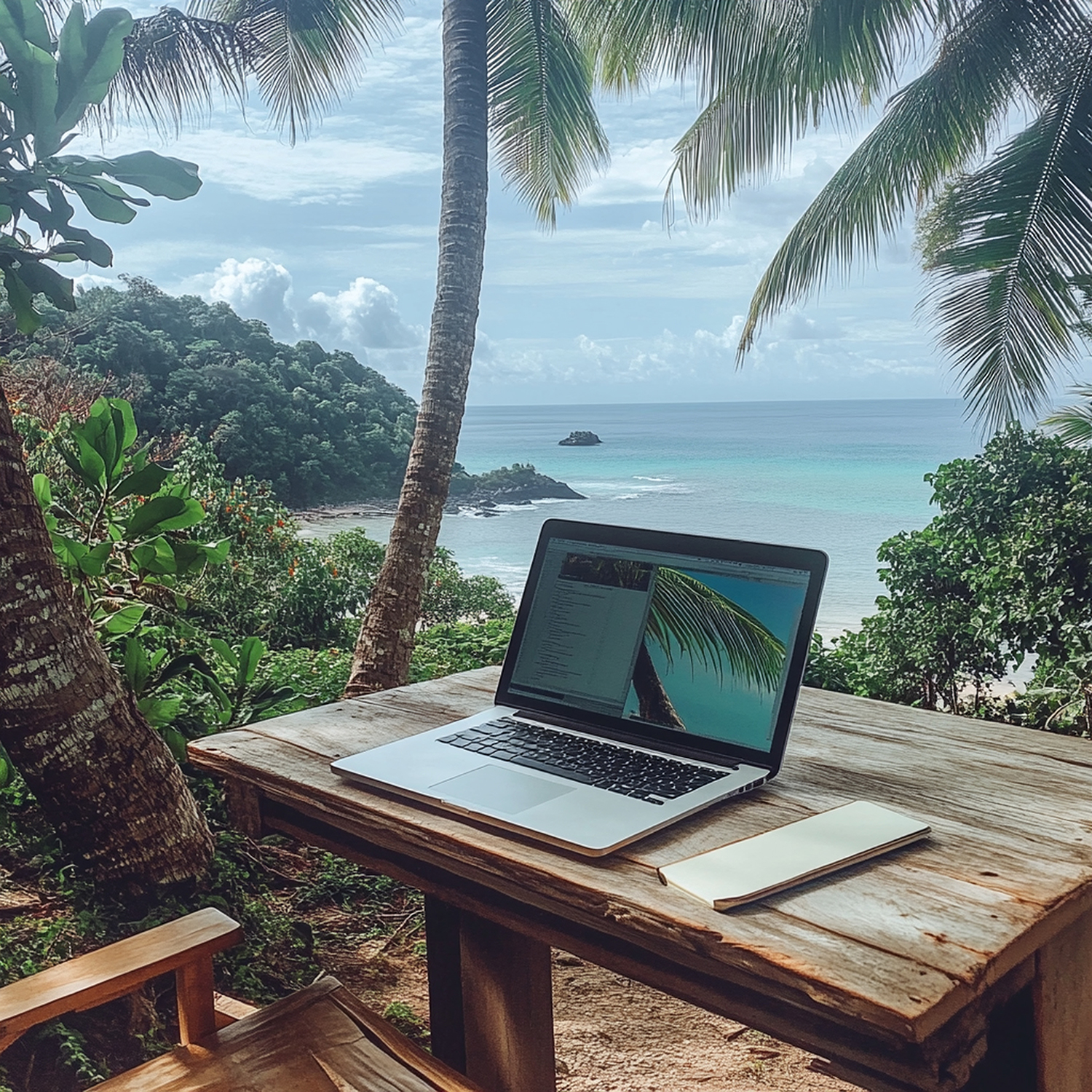 Working with a Caribbean ocean view in Sint Maarten